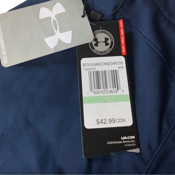 Under Armour  Boys Loose Fit Athletic Casual Shorts Navy Blue Size 8 - Picture 5 of 8